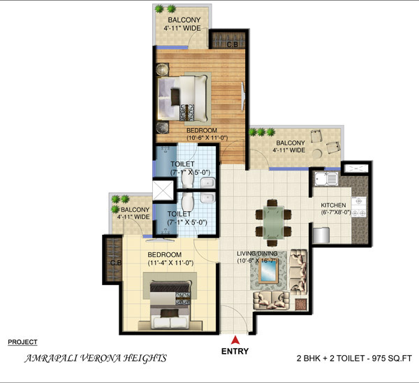 Amrapali Verona Heights Greater Noida floor plan